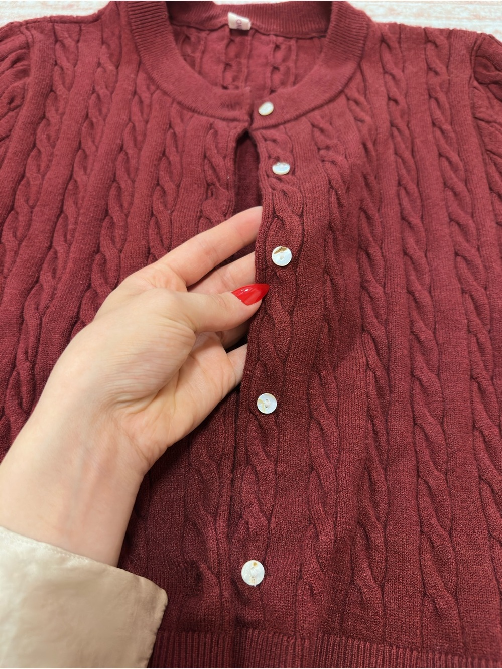 Soft 🥀 Cable Knit Cardigan Sweater - Picture 5 of 10